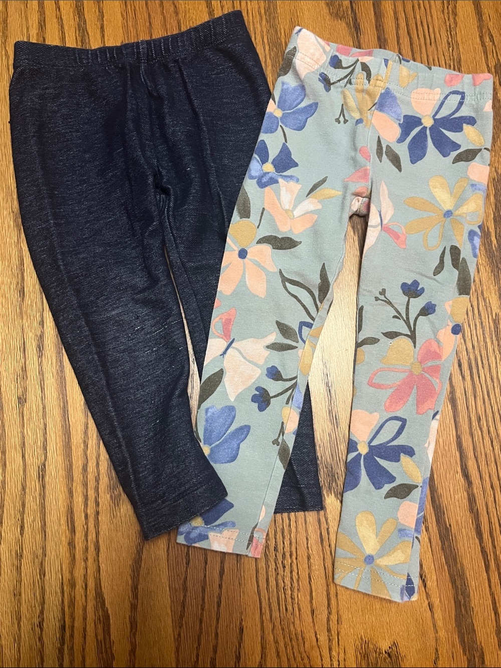 Old Navy Navy & Carters Pastel Floral Girls' Legging Set